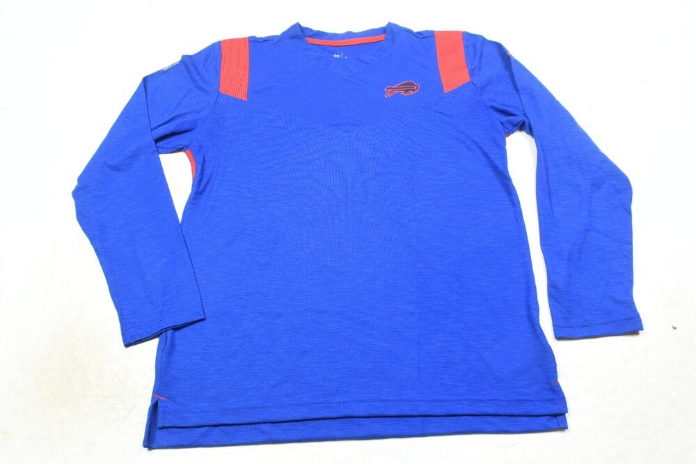 NIke OnField Buffalo Bills SIdeline Training Shirt Mens Large Blue Long Sleeve
